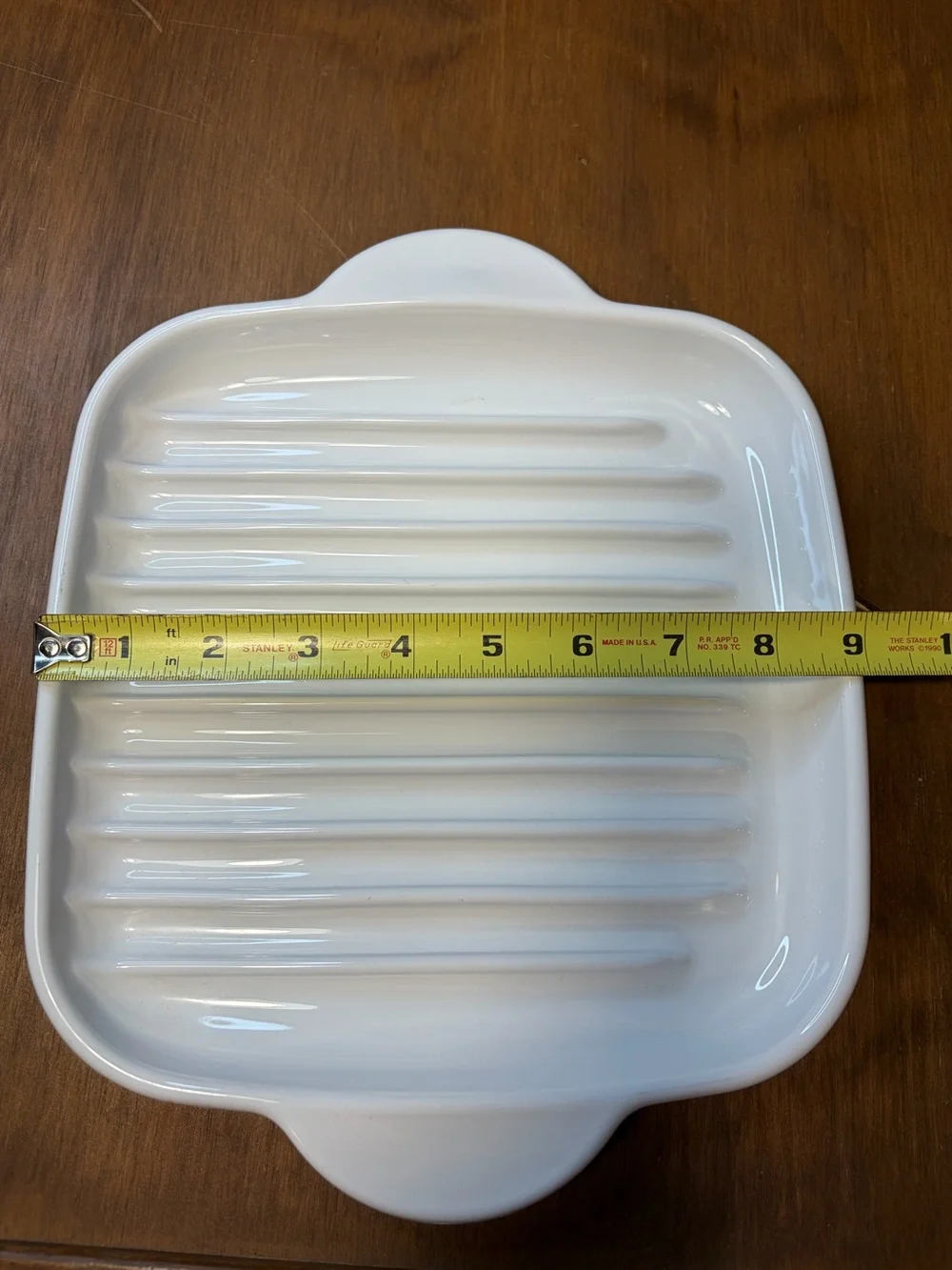 Vintage Corning Ware MR-3 Rack Microwave Bacon Browning Dish 23x23cm 9